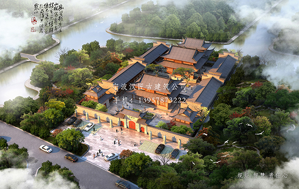 專業設計呈現寺廟壯麗景象——寺廟古建筑鳥瞰圖
