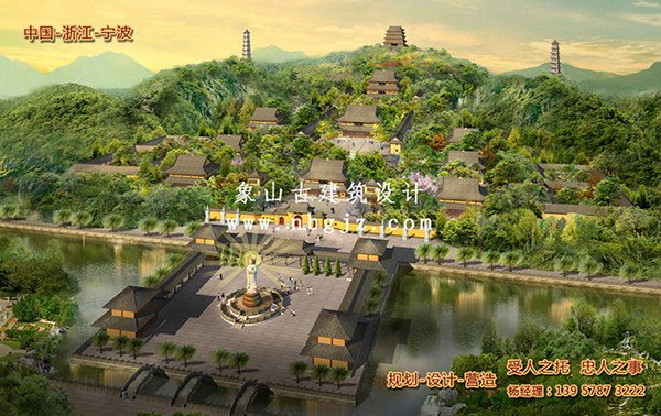 專業設計呈現寺廟壯麗景象——寺廟古建筑鳥瞰圖