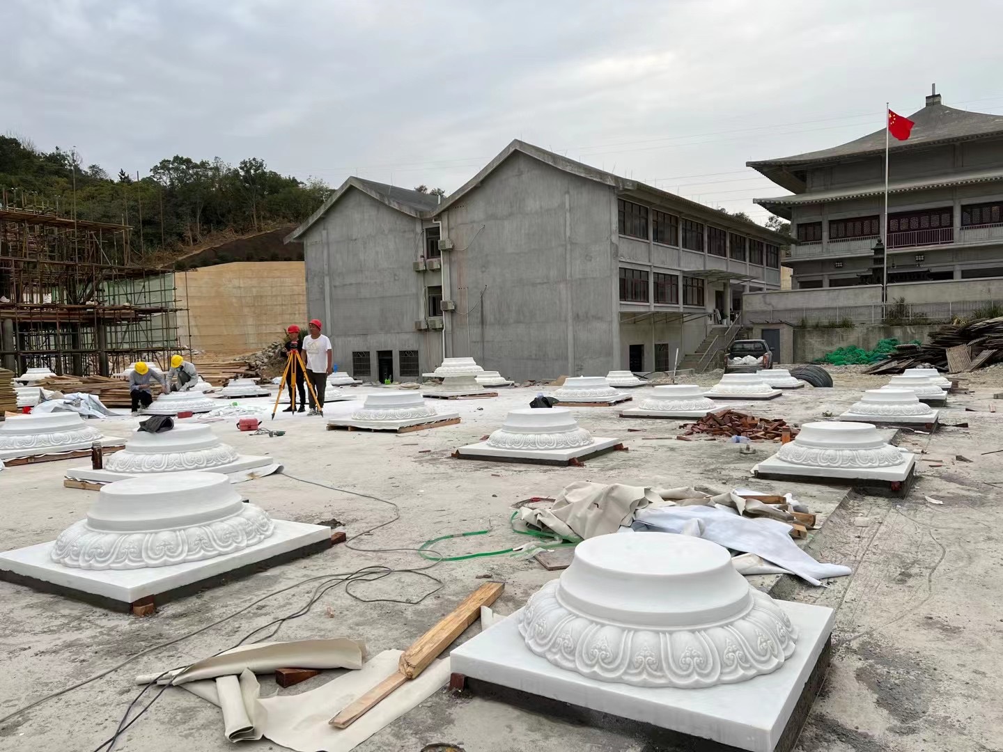 仿古建筑寺廟施工流程，精湛工藝重塑歷史建筑